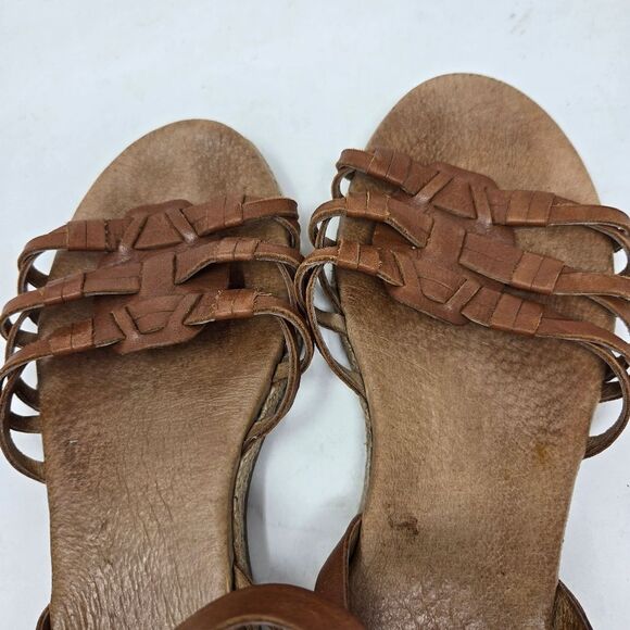 UGG Australia Women Larisa Flat Sandals Ankle Strap Buckle Leather Brown 7.5M - Picture 14 of 15
